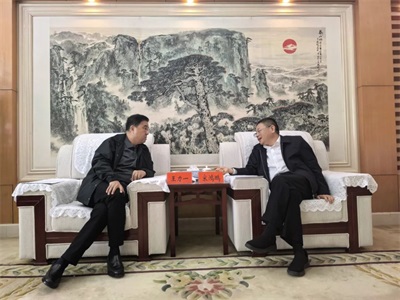 王力一董事长拜访泰安高新区宋鸿鹏书记