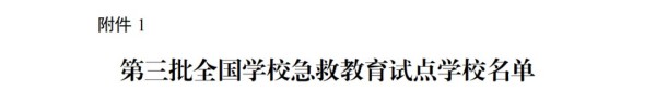 重磅！力明学院成功入选第三批全国学校急救教育试点学校